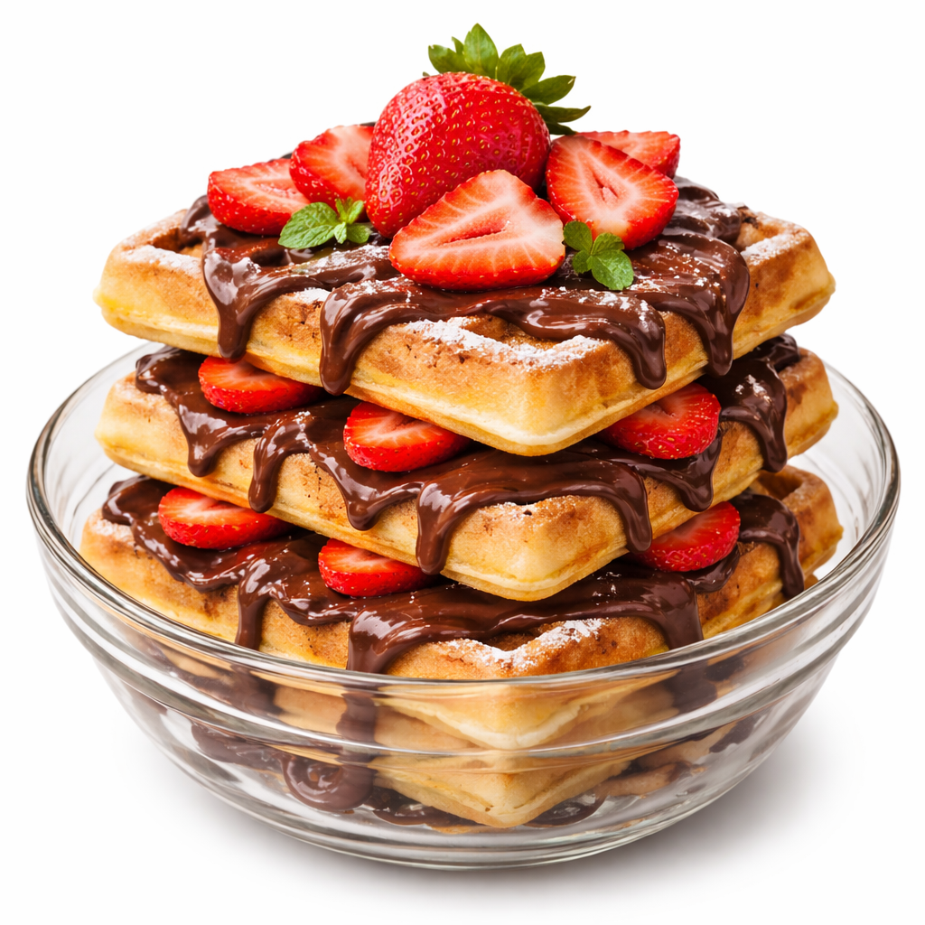 Nutella & Strawberry Waffles