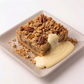 Apple Crumble Pie and Custard