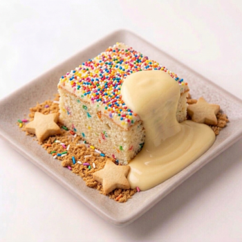 Old Skool Sprinkle Cake and Custard