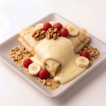 Strawberry and Banana Love Crepe